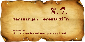 Marzsinyan Terestyén névjegykártya
